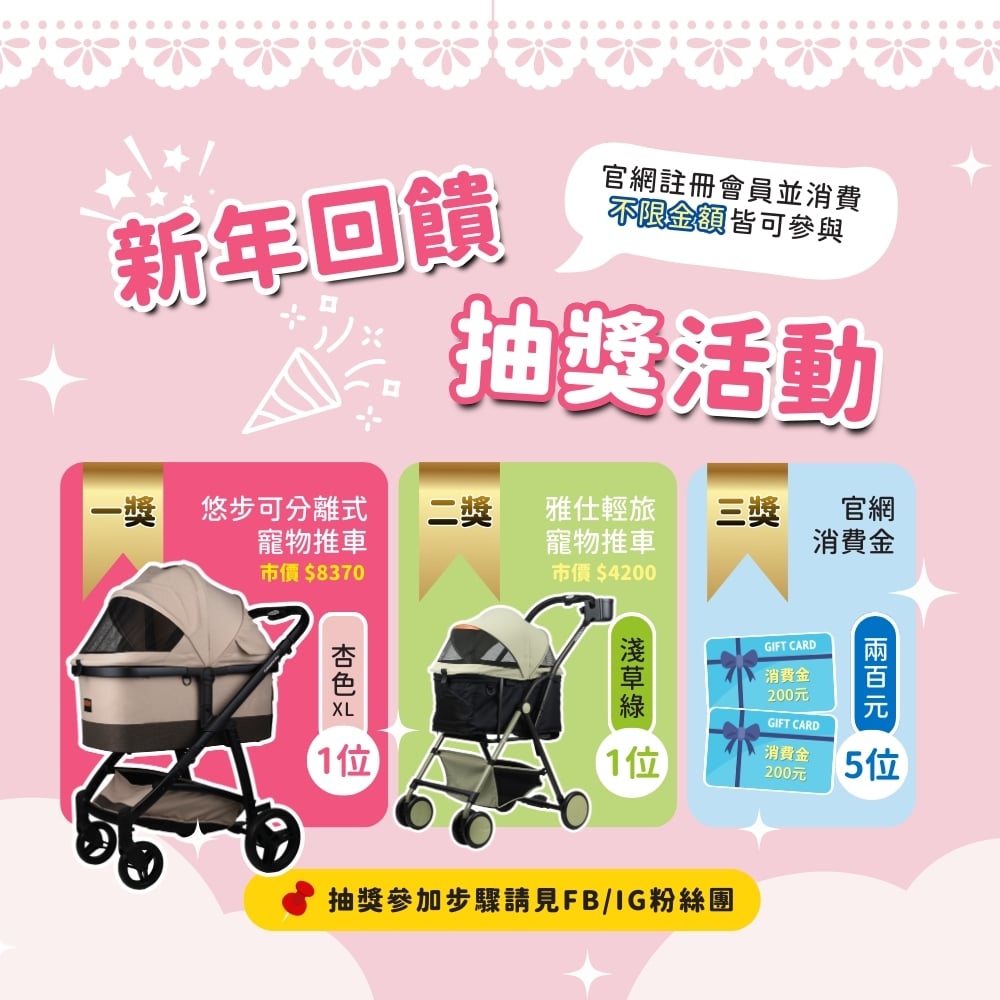 不限金額抽獎活動