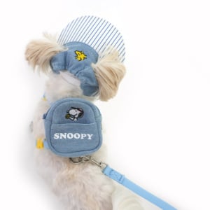 史努比單寧背包胸背帶套裝